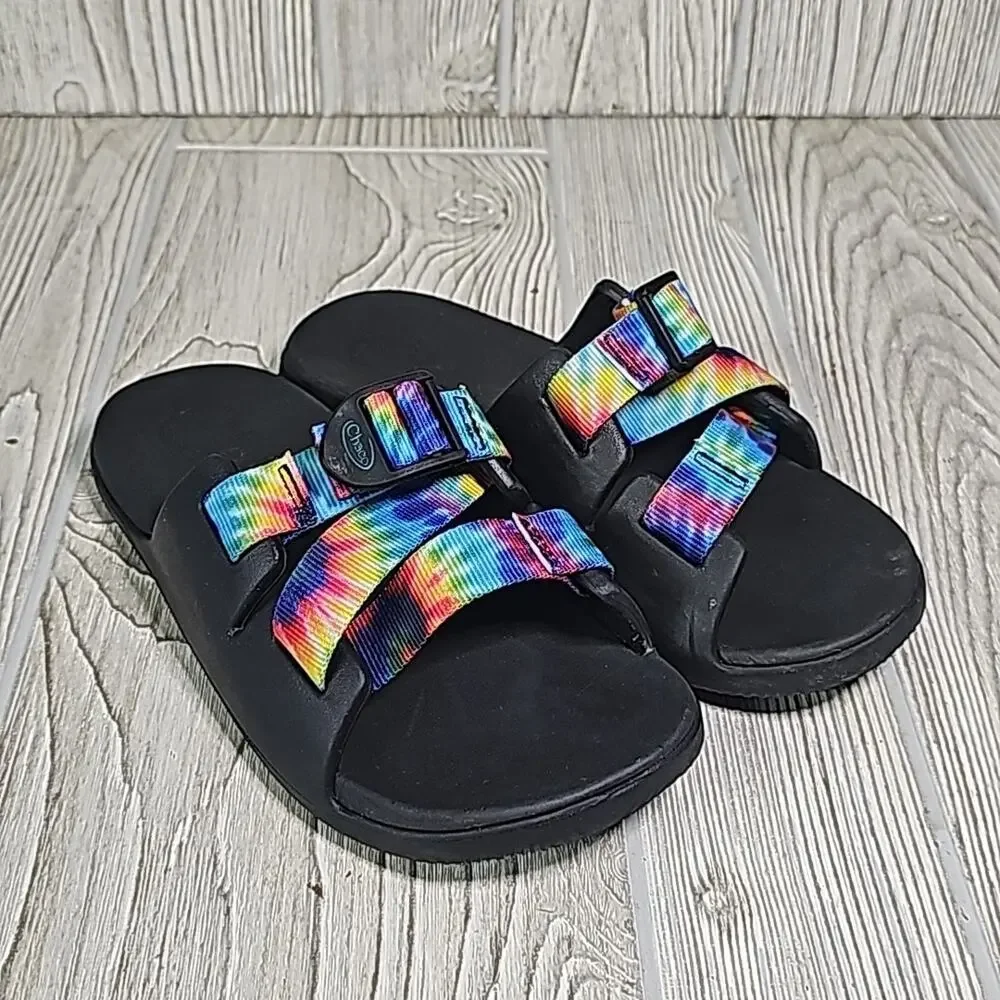 Chaco Chillos Tie Dye Slide Sandals Kids Size 3